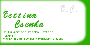 bettina csenka business card